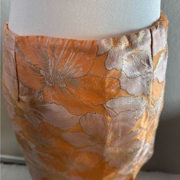 Lulu's Getaway Glam Orange Floral Jacquard Two Piece Mini Dress Size L NWT - Picture 3 of 14